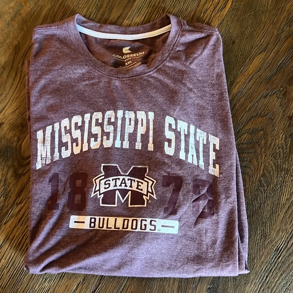 COLOSSEUM MENS XXL Long Sleeve super soft MISSISSIPPI STATE shirt ~ bulldogs 2XL